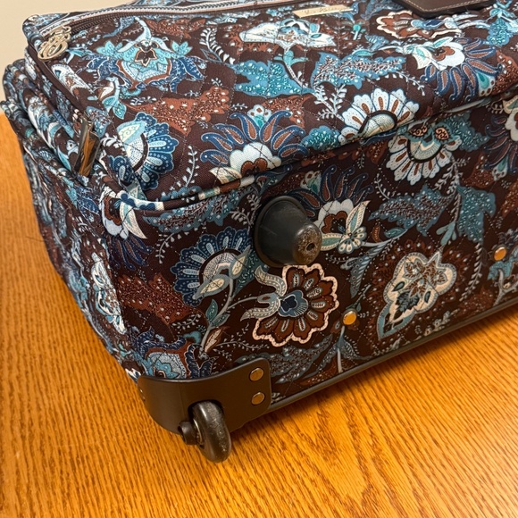 Vera Bradley Retired Java Blue Rolling Luggage Suitcase - Picture 11 of 11